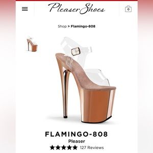 Pleaser shoes Rose Gold